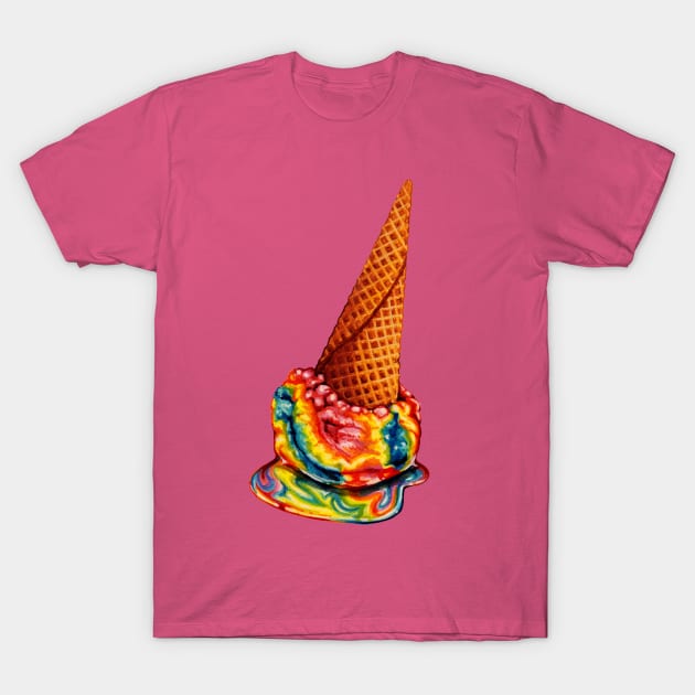 Rainbow Ice Cream T-Shirt by KellyGilleran